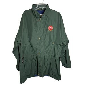 Vtg FarWest GORE-TEX Utility Jacket with Lemon Hart Rum Patch Sz Large Green 90s